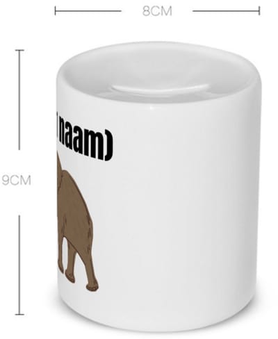 Akyol - olifant met eigen naam Spaarpot - Olifant - olifanten liefhebbers - iemand die houdt van olifanten - verjaardag - cadeau - kado - 350 ML inhoud