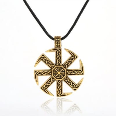 Mode Simple Moulin à Vent Soleil Pendentif Collier Bijoux Logo Slave beige