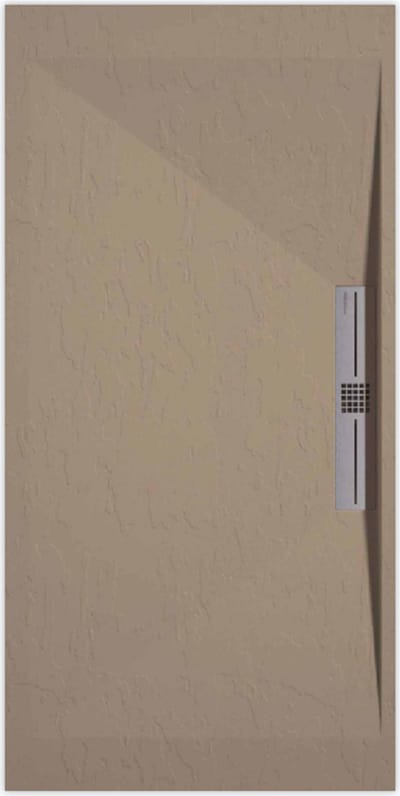 Sanifun douchebak Stone Side Moka Slate 900 x 800 S