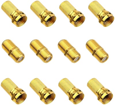 Set van 4 Vergulde F-connectoren voor Coaxkabel