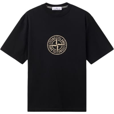 Stone Island Ronde Hals Mode Letterprint Korte Mouw T-shirt Unisex Tops L1S152100001S0362V0029 S black