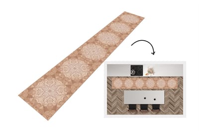 Keukenloper - Loper keuken - Henna - Mandala - Patronen - 300x50 cm - Keukenloper vinyl