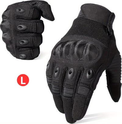 Bovista Airsoft Handschoenen - Tactical - Tactical Gloves - Leger - Tactical Handschoenen Hardknuckle - Paintball - Militaire - Touchscreen - Zwart L