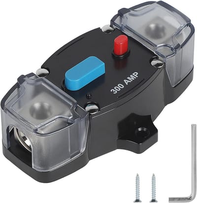Stroomonderbreker 300A Automatische Zekering Schakelaar 12V-48V met Handmatige Reset voor Auto, Boot en Audio Systemen