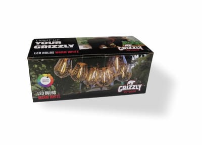 Set van 10 LED Filamentlampen – E27 – 1W (=10W) – Warm Wit 2700K – Energiezuinige Retro Gloeilamp Look - onbreekbaar