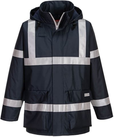 Portwest Bizflame Regen, antistatische en vlamvertragende jas S785 - Marine - L