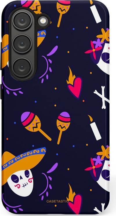 Casetastic Hoesje Geschikt voor Samsung S23 - Stijlvolle Beschermende Duo-layer Case - Muertos fiësta
