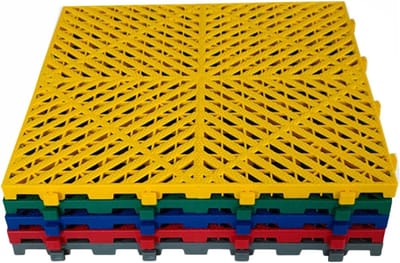 Drainage Vloermat - Garage Tegels - Voorkom Slippen - In Elkaar Grijpend Ontwerp - 40x40cm 4 Stuks - One Color