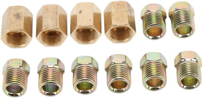 Dailygoods- Remleidingconnector 12-delig - Roestvrij Staal - Lichtgewicht Messing - Hoge Hardheid - Universele Montage - Duurzaam Materiaal - Remleidingfittingen