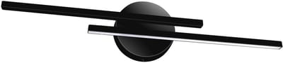 Licht-Erlebnisse - Nadia - LED - Wandlamp - IP44 - 4100K - 780lm - van - Staal kunststof - in - Zwart - Wandlamp Badkamer