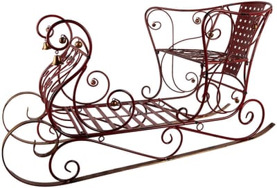 Clayre & Eef Arrenslee Kerst Groot 107x56x56 cm Rood Metaal