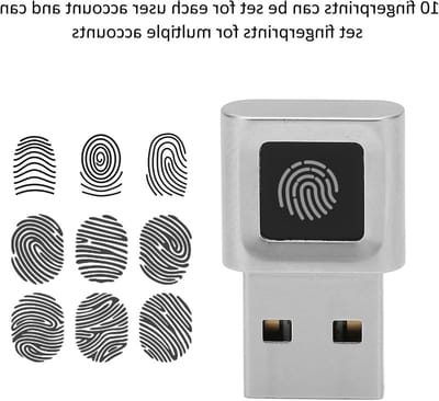 Compacte USB Vingerafdruklezer voor Laptop, Biometrische Beveiliging, Vingerafdrukscanner voor Windows 7/8/10, Veiligheidsoplossing voor Computer