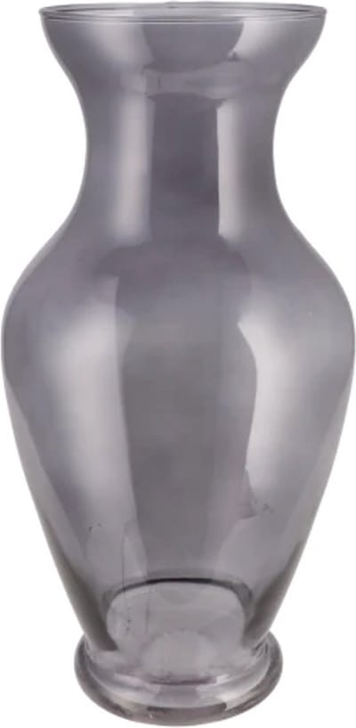 DK Design Bloemenvaas Mira - trompet vaas model - smoke glas - 18 x 37 cm - boeketvazen
