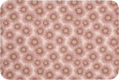 Badmat 90x60 cm - Antislip - Gerbera - Bloemen - Roze - Badmatten voor badkamer - Badkamermat - Douchemat - Badkamer mat