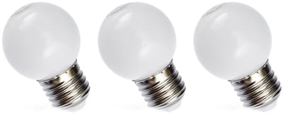 Spectrum LED Kogellamp E27 1W - 230V - 55 Lumen - 6000K Koud wit - Helder daglicht - Energiezuinig - 3 stuks