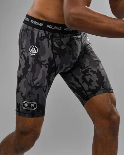 Venum x Polaris Vale Tudo short Zwart Camo Stormgrijs - S
