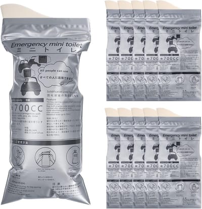 Wegwerp urinezakken 12 stuks - 700 ml reis urinezakken urinoirzak braakzak - voor reizen files noodgevallen draagbare camping urinoirzakken voor mannen vrouwen unisex