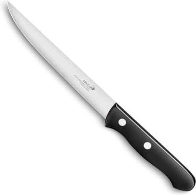 Déglon Vleesmes – Enkelzijdig Snijvlak – Geperst Hout – 17 cm – Zwart