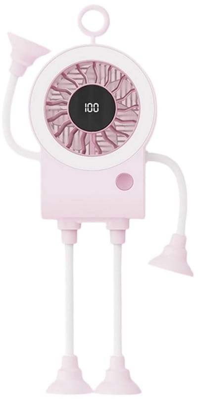 longziming -Tafelventilator - Burea ventilator - Draagbare Ventilator - Flexibele Hals - Digitale Batterijindicator - Duurzaam Plastic - 5 Snelheden - Handenvrij Gebruik - 1 Stuk
