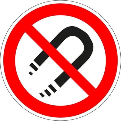 Verboden voor magneten bord - kunststof 300 mm