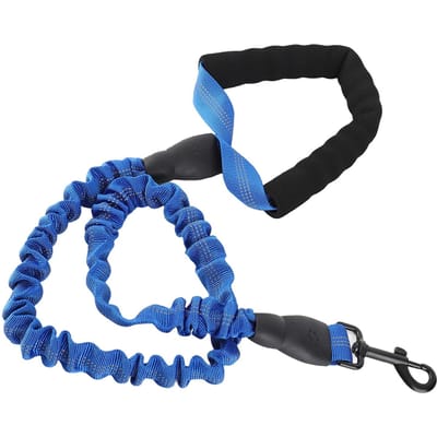 Laisse élastique pour chien en corde solide de 3,28 pieds avec poignée confortable Laisse d'entraînement pour la promenade du chien(Bleu) bleu