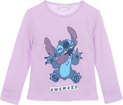 Disney Stitch - longsleeve shirt Stitch - paars - maat 110/116