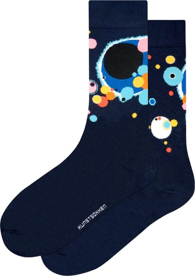 Kunst sokken - Verschillende cirkels: Wassily Kandinsky - Sokken Dames 36 40 - Biologisch Katoenen Sokken - funny socks happy - Vrolijke Sokken - Grappige Sokken - Sokken Cadeau