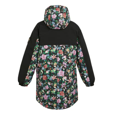 Regatta Dames/Dames Christian Lacroix Cailar Floral Longline Waterdichte Jas (Zwart)
