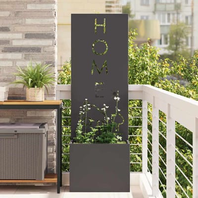 vidaXL - Tuin - Privacy - Scherm - Zwart - 50 - x - 32 - x - 150 - cm - Koudgewalst - staal