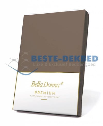 Bella Donna Premium Jersey Hoeslaken Truffel 0126