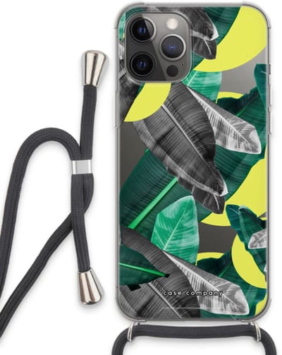 Case Company® - Hoesje met koord geschikt voor iPhone 13 Pro Max hoesje met Koord - Fantasie jungle - Telefoonhoesje met Zwart Koord - Bescherming aan alle Kanten en Over de Schermrand