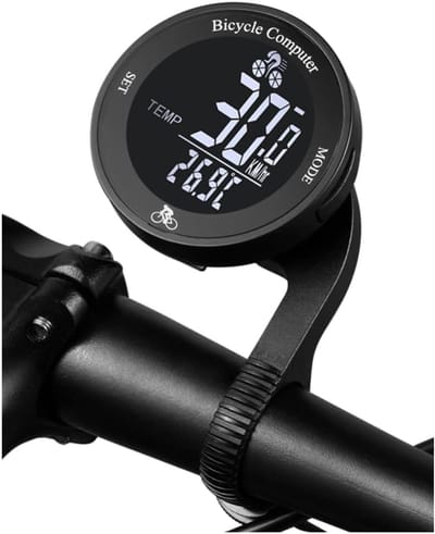 Fietscomputer Draadloos - Fietssnelheidsmeter Odometer - Fietsen Data Bijhouden - 24 Functies LCD - 2.3 Inch Scherm - Zwart