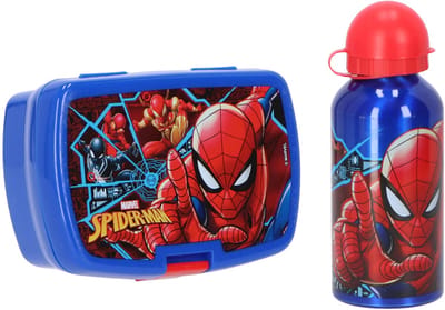 Spiderman Lunchset - Lunchbox - Drinkfles - Blauw - Lunchbox Kinderen