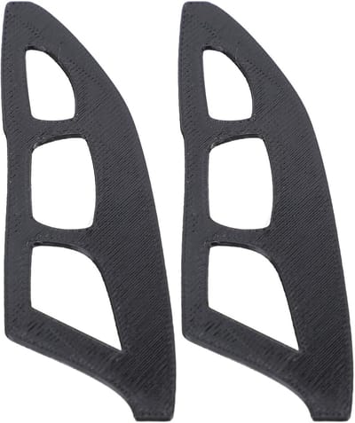 Herbruikbare Oogschaduw Sjablonen, 2 Stuks, Halvemaanvorm met Geplooide Rand voor Nauwkeurige Make-up, Perfect voor Creatieve Ooglooks en Precisiewerk