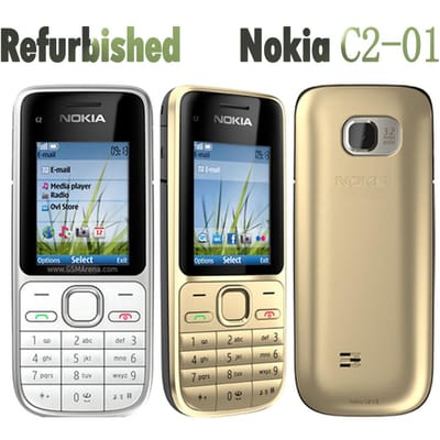 Gerenoveerde Nokia Originele Nokia C2-01 Mobiele Telefoon Met 1 SIM 1 Battery 1 Charger goud