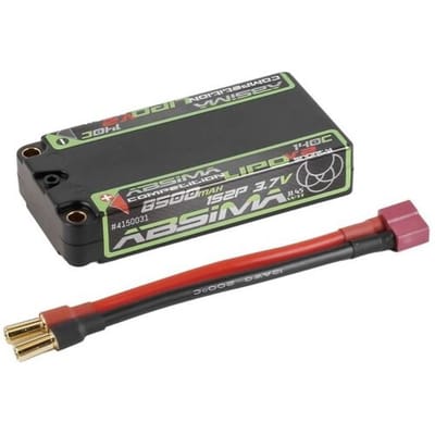 Absima HV LiPo accupack 3.7 V 8500 mAh Shorty Hardcase 5 mm bus, 5 mm Gold