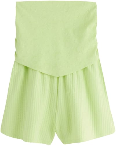 Next - Dames - Jersey bandeau-playsuit met puntige zoom - Groen