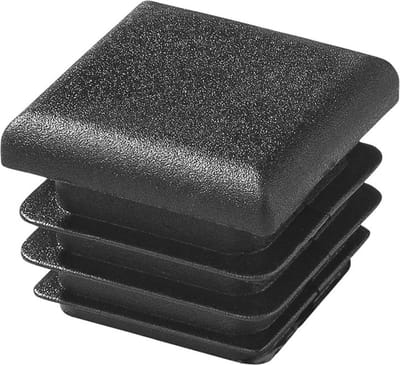 ProPlus Vierkante insteekdop - 25 x 25 mm - zwart - PE kunststof - soepel en duurzaam