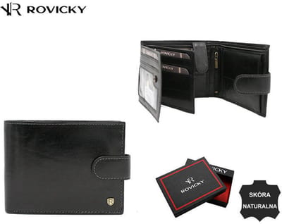 Rovicky® Classic XXL - Herenportefeuille - Echt Leer - RFID Bescherming - Druksluiting