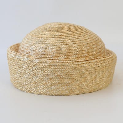 100% Natuurlijke Ronde Strooien Hoed Voor Mannen Vrouwen Japanse Zomer Zeemanshoed Strand Baret Zonnen Pilootshoed One Size beige