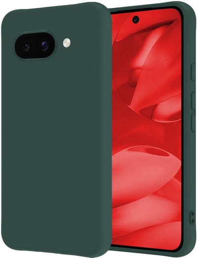Hoesje - Geschikt voor Google Pixel 9a - Sterk & Shockproof - Hoes Cover - Siliconen Case - Donkergroen