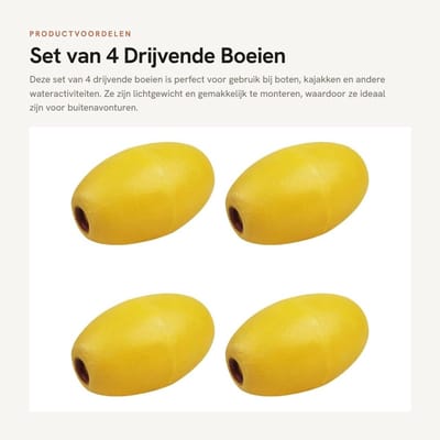 Dailygoods - Set van 4 Drijvende Boeien voor Boten en Wateractiviteiten