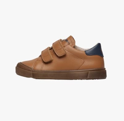 Naturino - Eindhoven VL - mt 26 - velcro's bumper lederen sneakers - cognac/navy