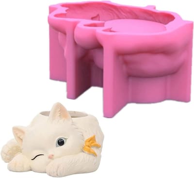 Beton Pot Mal - Bloempot Gips - Huis Tuin Projecten - Flexibele Siliconen - 13 x 10 x 7 cm