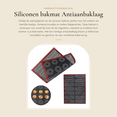 Dailygoods- Bakmat Antiaanbaklaag - Siliconen - Oven- en Magnetronbestendig - Multifunctioneel - 300 x 400 mm - Zwart/Wit/Rood - Bakplaat