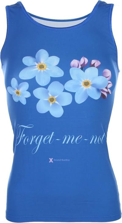 RJ Bodywear - Pure Color Top Blauw Forget Me Not - S