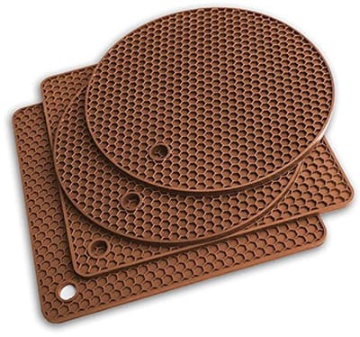 Hittebestendige Siliconen Onderzetters en Pannenlappen - 4 Stuks