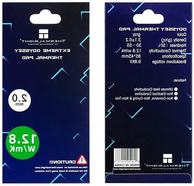 Thermische Pad - Koelpasta Pad - Componenten Koelen - 128 W/mK Geleidbaarheid - 85 x 45 x 2 mm - Grijs