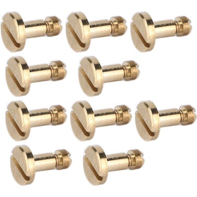 10 Sets Boekbindschroef Eenvoudig Binden Demonteren Stevig DIY Ledger Klinknagels voor Leerbewerking beige