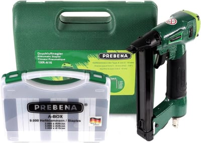 Persluchtnagelmachine - Tacker set - Stofferen en decoreren - Traploos instelbare schietsnelheid - 27 x 24 x 8 cm